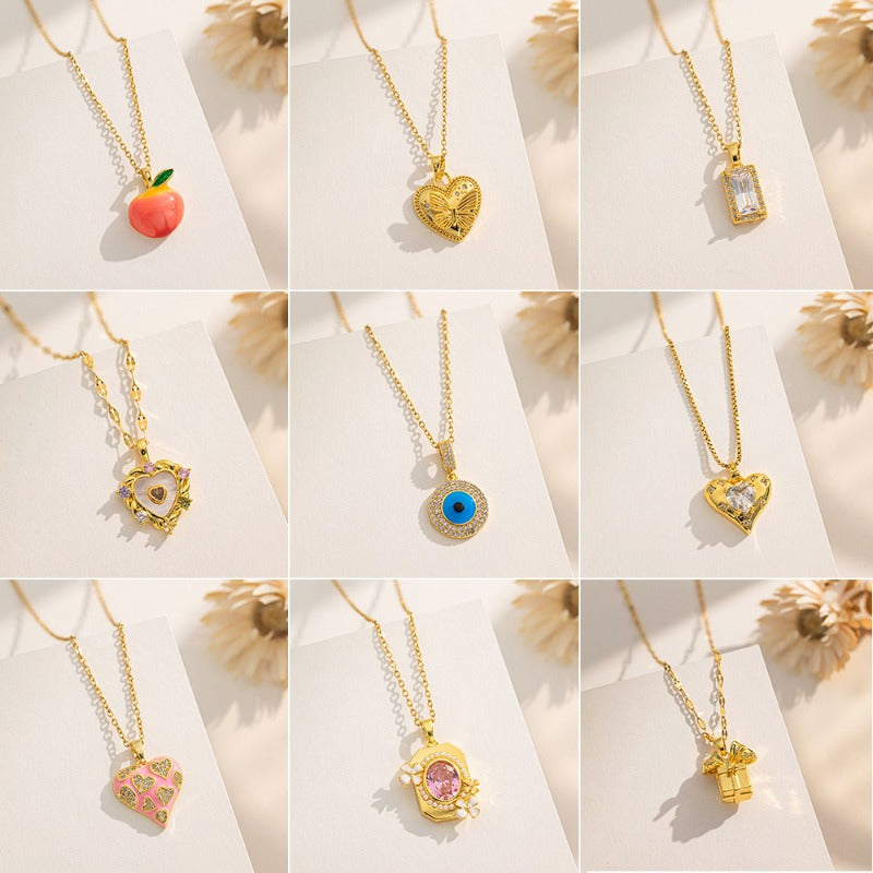 Wholesale Simple and Color Preserving Titanium Steel Women's Versatile Niche High End Exquisite Light Luxury Versatile Simple Necklace